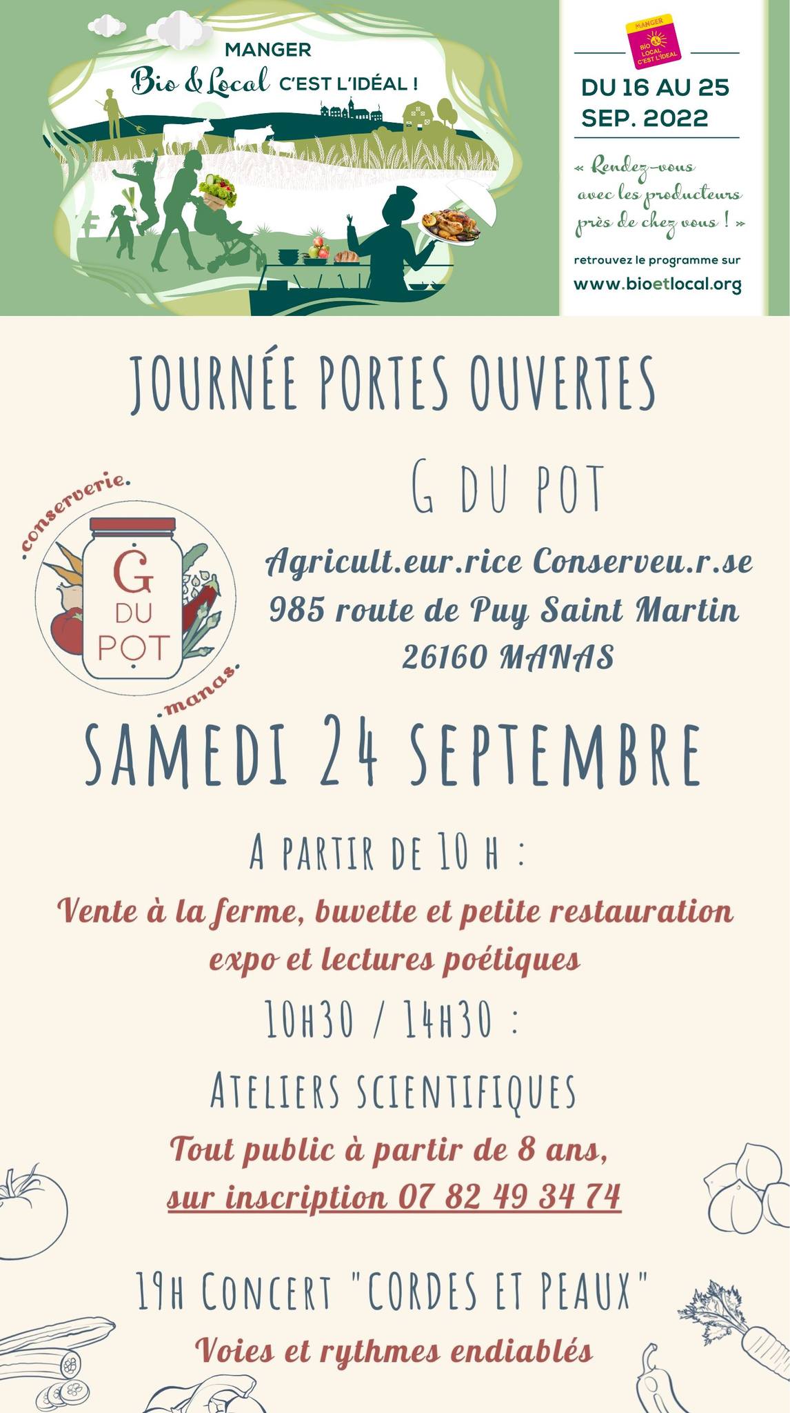 Journée porte ouverte de la conserverie G du pot